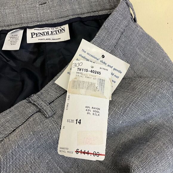 Brand New Pendleton Women's 14 Wool Silk Blend Dress Pants Trousers Slacks - Picture 11 of 12